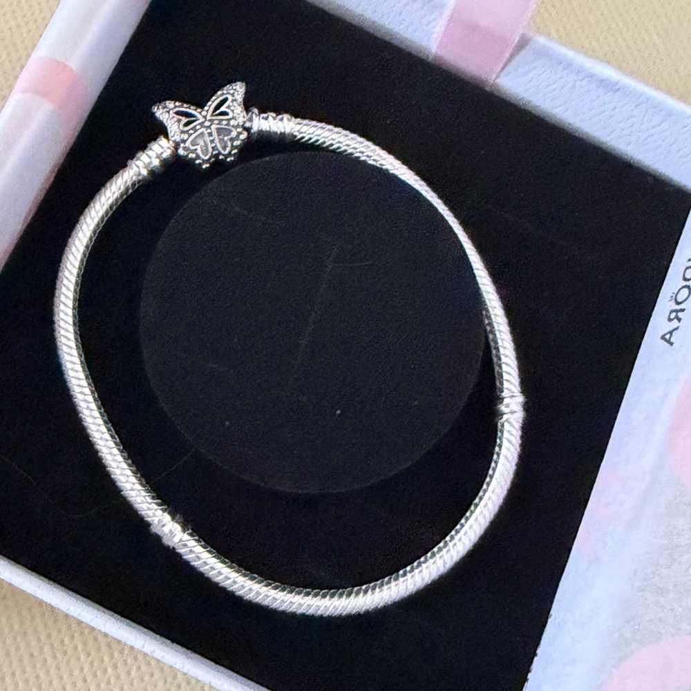 Butterfly Clasp Snake Chain Bracelet